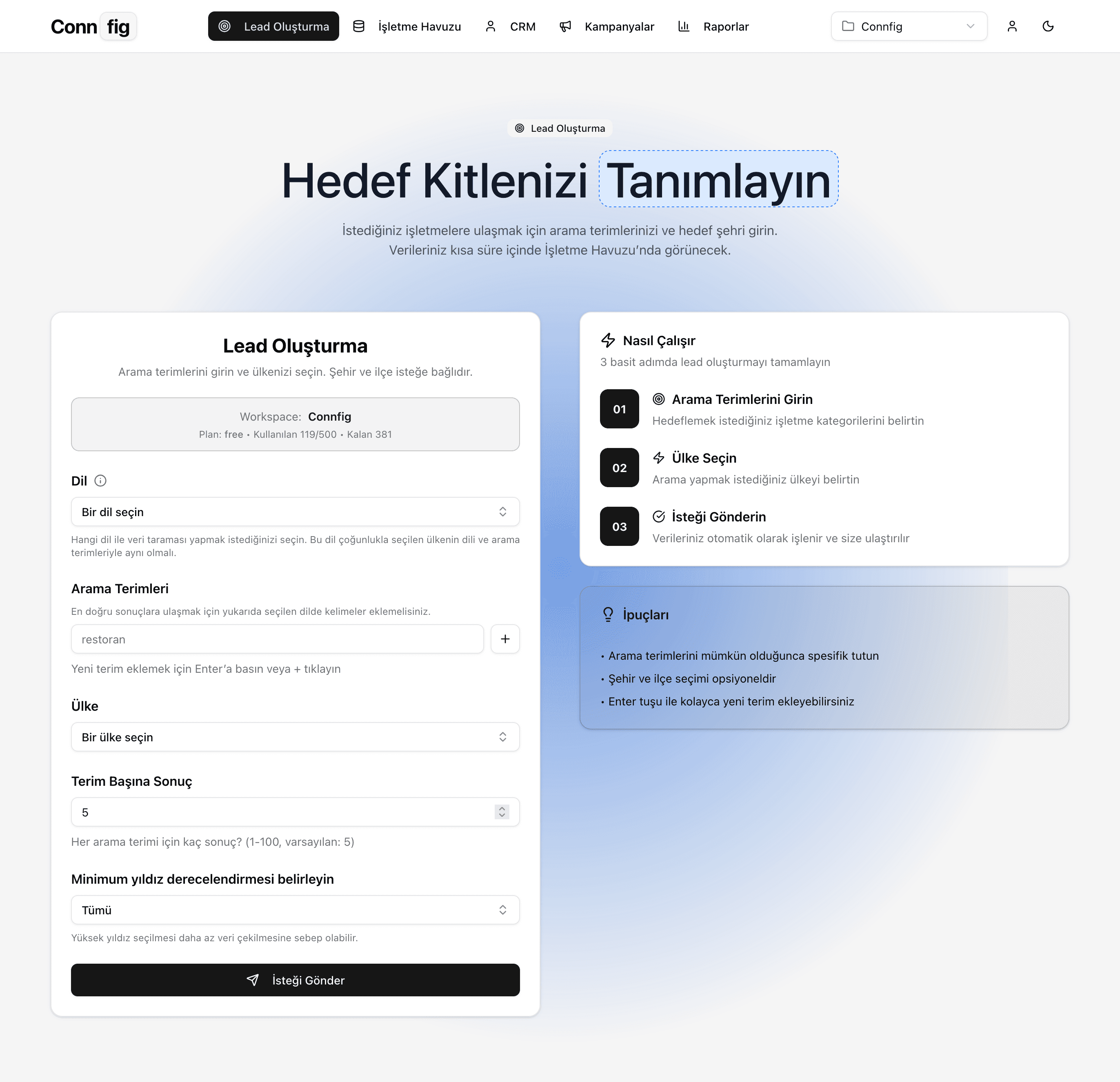 Lead Oluşturma Görseli